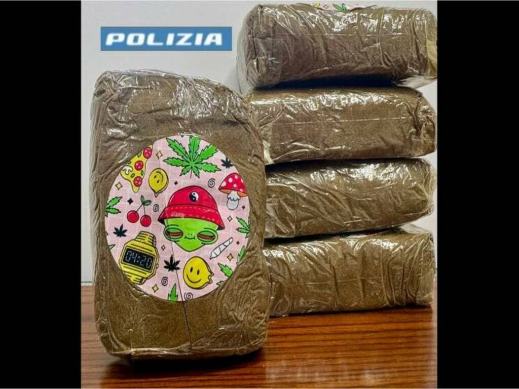 Mezzo chilo di hashish nello zaino: arrestati due uomini