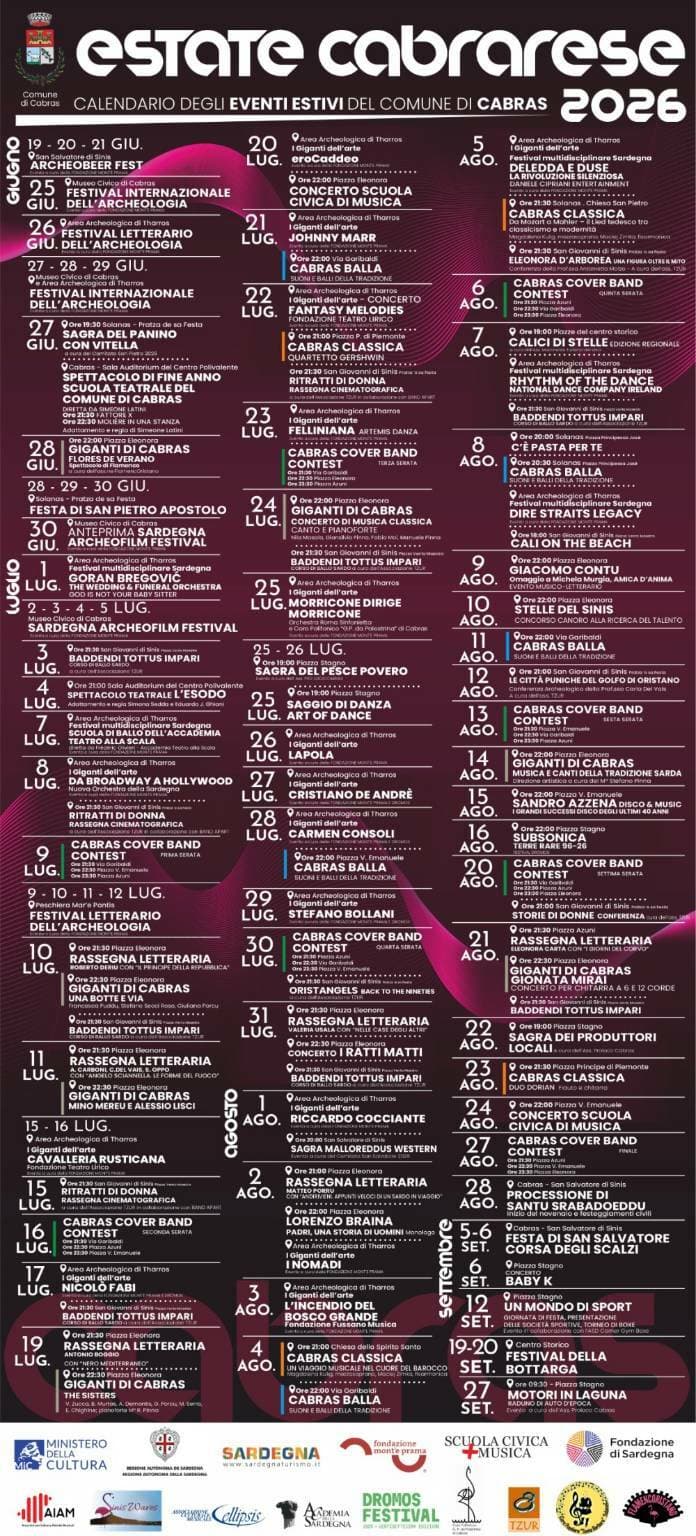 Svelato il cartellone dell’Estate cabrarese 2026: oltre 100 eventi tra cultura, tradizione e musica