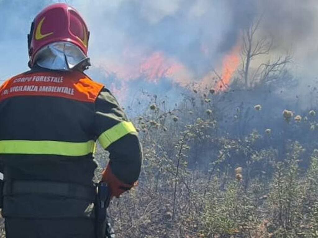 Rischio incendi, codice giallo per mezza provincia di Oristano