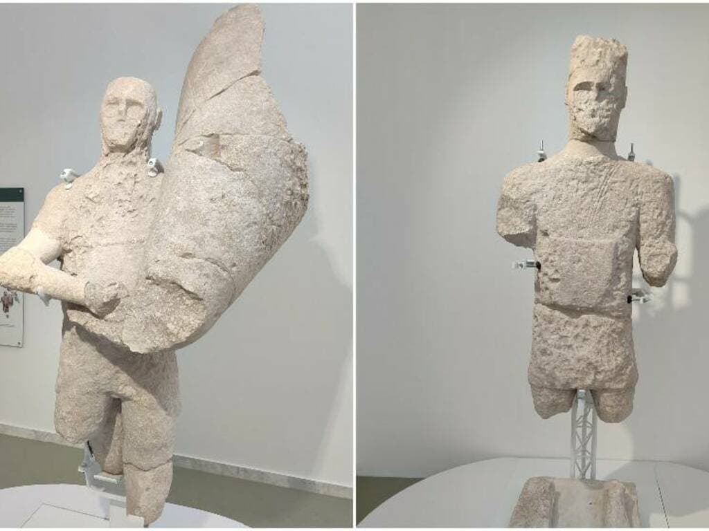 Altri due Giganti di Mont’e Prama in mostra a Cabras, dopo il restauro al museo