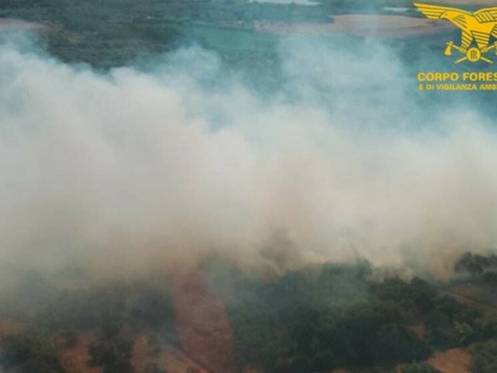 Rogo nelle campagne di Riola Sardo: in volo elicottero e SuperPuma